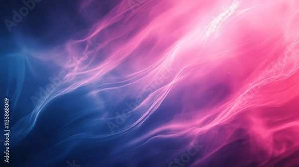 Fototapeta Abstract artistic representation of pink and blue energy waves