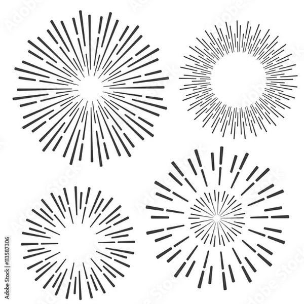 Obraz hand drawn sunbursts