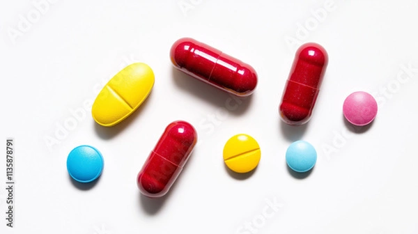 Obraz red and yellow pills