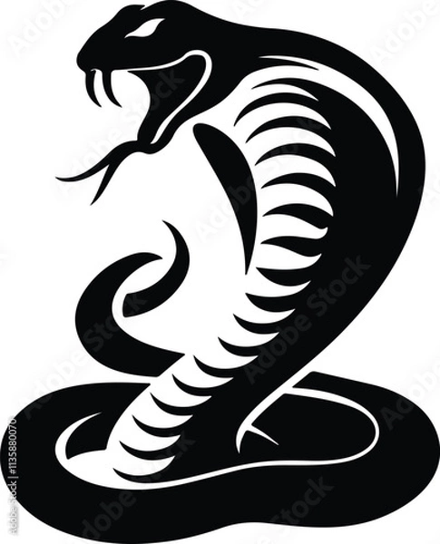 Obraz Snake silhouette vector illustration. Chinese new year concept.
