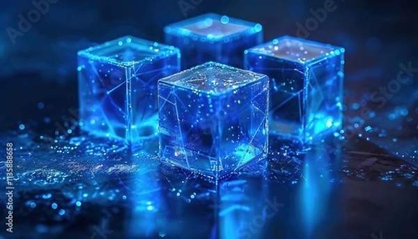 Fototapeta melting cubes