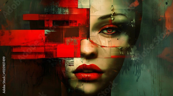 Obraz Fragmented AI Consciousness..