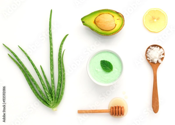 Obraz Alternative skin care and homemade scrubs with natural ,sea salt