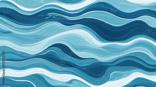 Obraz Abstract Blue Waves Ocean Water Design