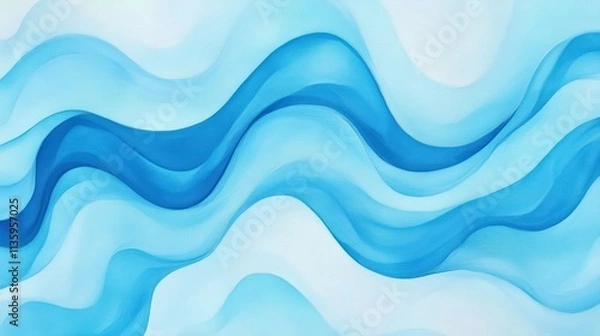 Fototapeta Abstract Blue Wave Design Artistic Swirling Pattern