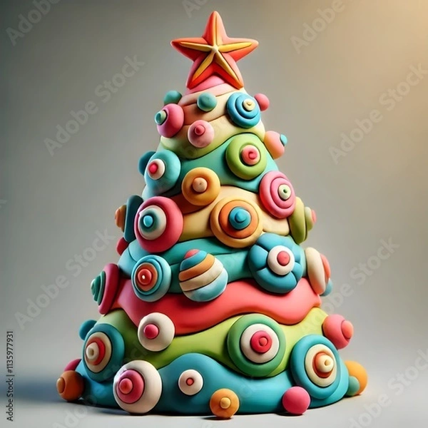 Obraz Plastiline Christmas tree