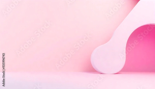 Fototapeta Abstract minimalist background design, 3d render