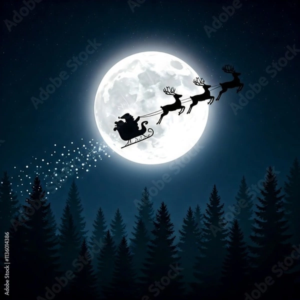 Obraz Santa at night