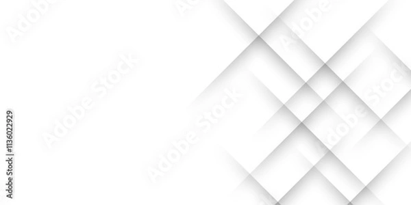 Fototapeta Abstract  background with lines White background with diamond and triangle shapes layered in modern abstract pattern design. design for brochure, website, flyer. Geometric wallpaper for certificate.