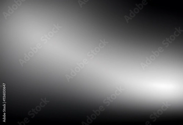 Obraz Black matte textured background with floating dust particles illuminated by soft light in the top right corner, creating a deep contrast between black and white. This abstract design emphasizes ,4