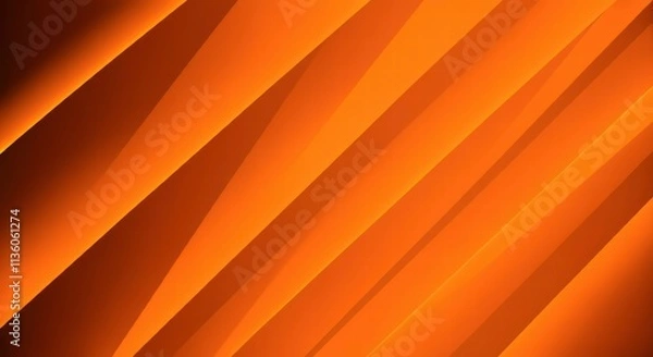 Fototapeta Abstract Orange Diagonal Stripes: A contemporary background image with vibrant orange diagonal stripes, reminiscent of a modern and energetic design.  The subtle gradient adds depth and dimension.