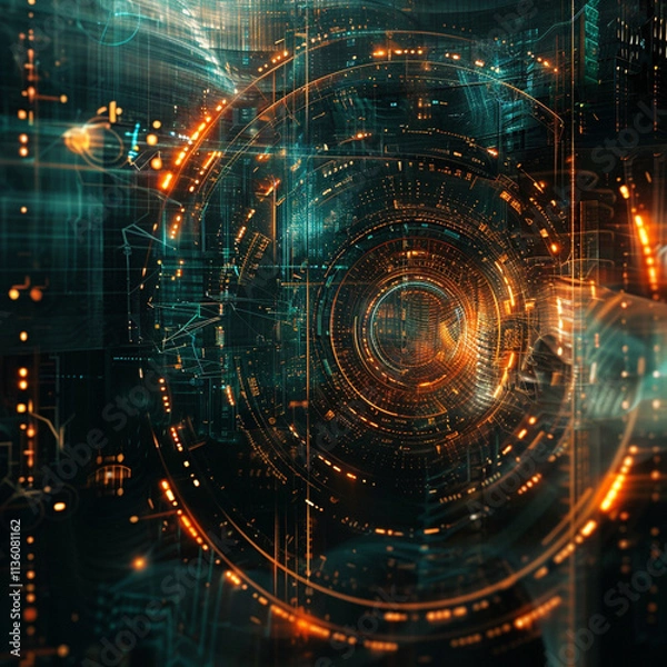 Obraz Abstract technology background.