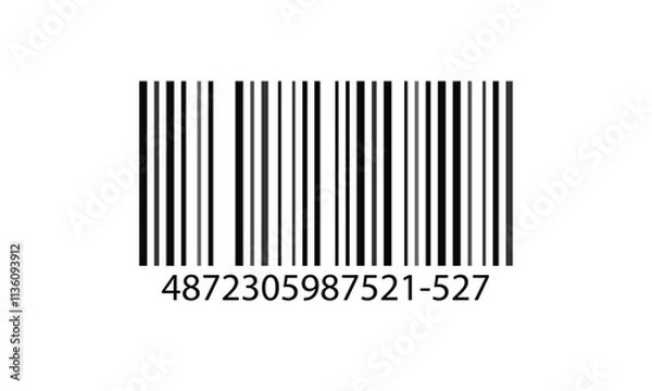 Fototapeta Barcode vector icon or bar code scan label for product price tag, Barcode vector icon with numbers. Easily editable	