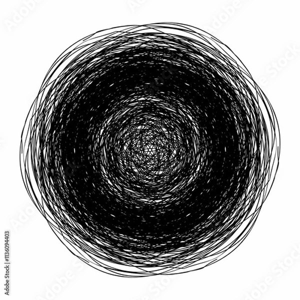 Obraz black and white circle