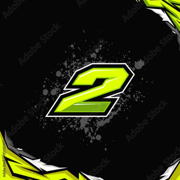 Fototapeta Racing number design vector