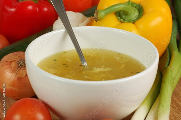 Obraz The soup with decoration