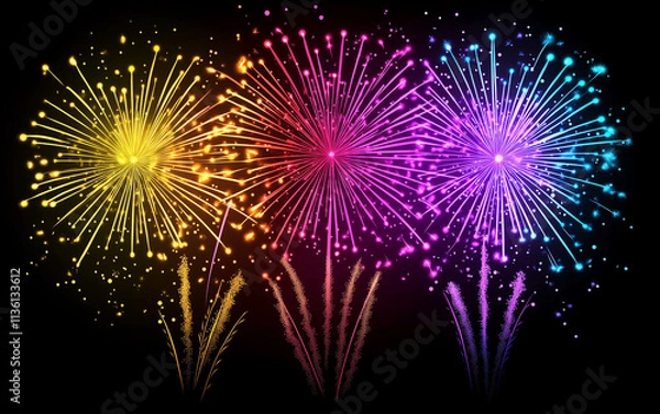 Obraz fireworks in the night sky