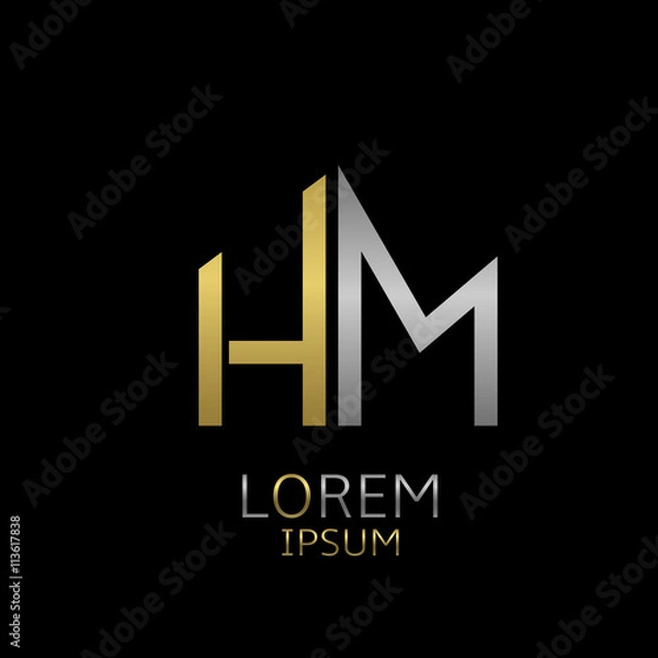 Obraz HM letters logo