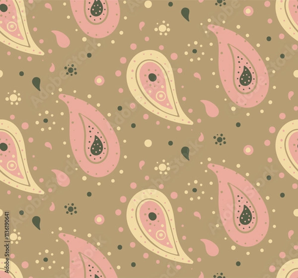 Obraz Petal scrap invitation tissue. Embellishment floral and drawn nature. Growth simple flourish cucumber.