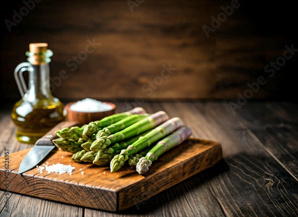 Obraz Rustic Kitchen Still Life with Asparagus