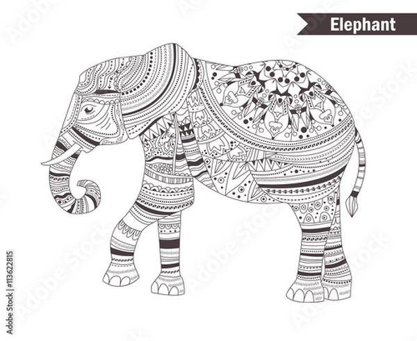Obraz Elephant. coloring book