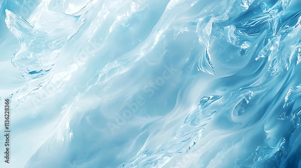 Fototapeta A blue and white background with a blue wave