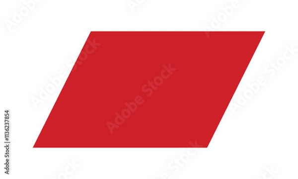 Obraz Parallelogram Four Sided Shape Red Icon