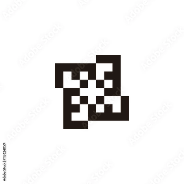 Fototapeta Squares, abstract, background geometric symbol simple logo vector