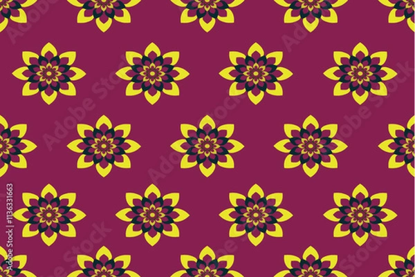 Fototapeta seamless floral pattern