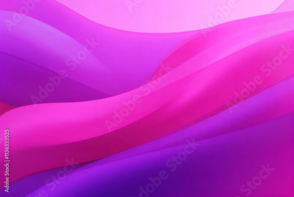 Fototapeta Abstract image with smooth, wavy gradients in shades of purple, pink, and magenta. The soft, flowing lines create a vibrant and harmonious blend of colors