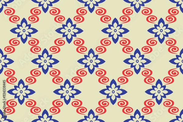 Fototapeta seamless pattern with flowers