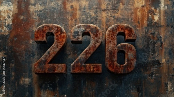 Fototapeta Rusty Number 226