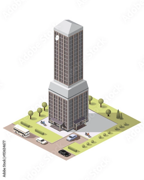 Obraz Set tiles vector buildings