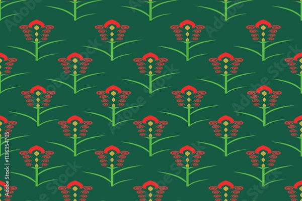 Fototapeta seamless floral pattern