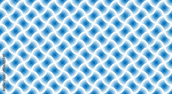 Obraz seamless pattern with blue waves