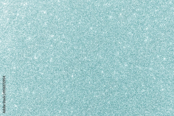 Fototapeta Teal green glitter periwinkle blue background texture sparkling shiny wrapping paper for holiday seasonal wallpaper decoration, greeting and wedding invitation card design element