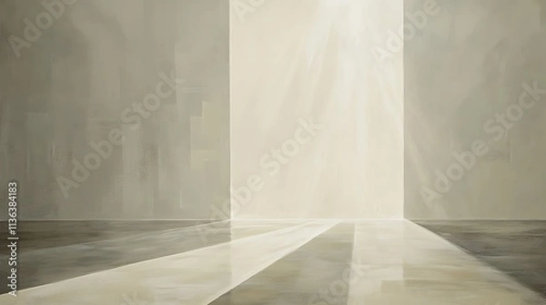 Obraz Abstract ivory light beams on a neutral base