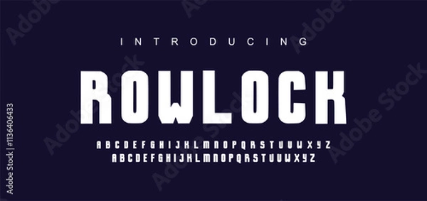 Obraz Minimal modern logo alphabet fonts. Typography minimalist urban sana serif digital fashion future creative logos fonts. vector illustration