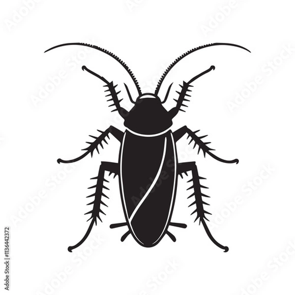 Obraz solid animal cockroach icon vector illustration