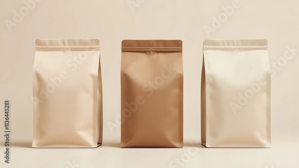 Obraz Packaging template mockup collection. With clipping Path included. Stand - up pouch Front view package