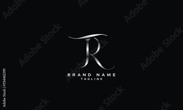 Fototapeta JTR, JRT, TJR, TRJ, RTJ, RJT, JR, RJ, TR, RT, Abstract initial monogram letter alphabet logo design