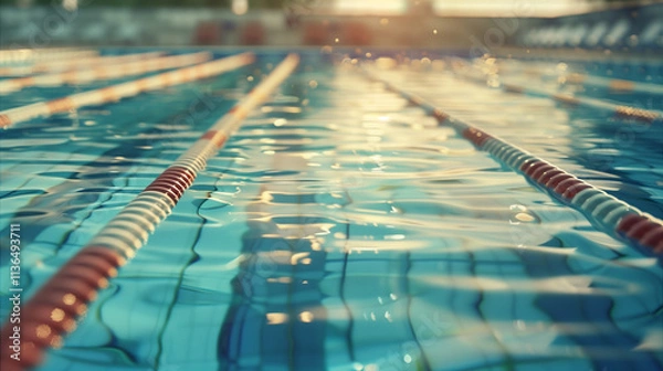 Obraz swimming pool in the morning
