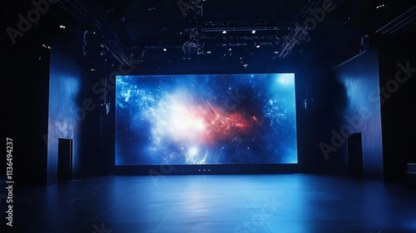Obraz Large LED screen on stage