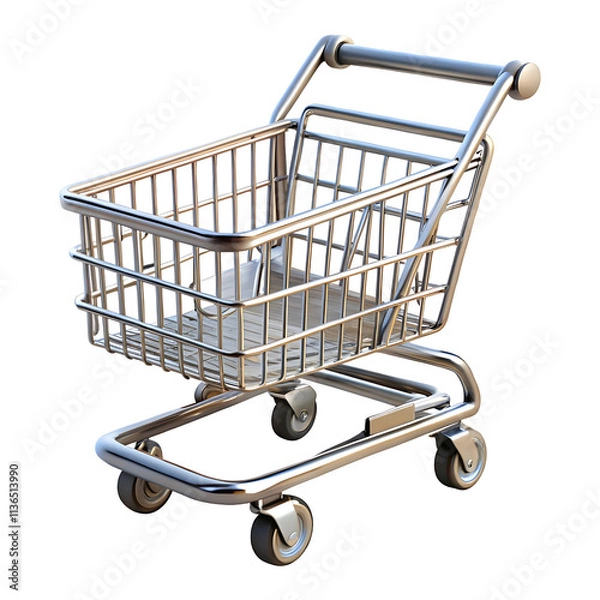 Fototapeta A shopping cart item with transparent background