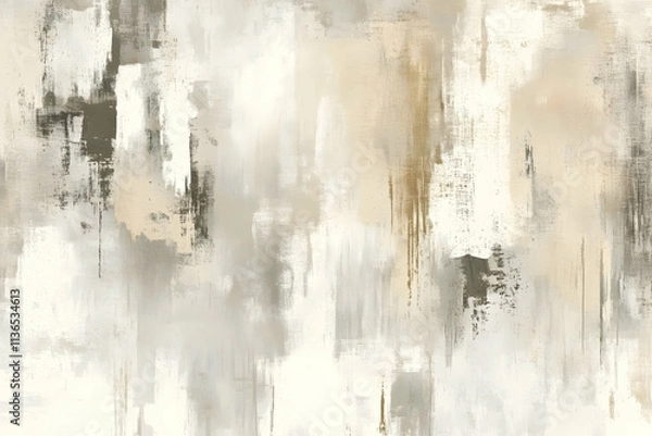 Obraz Abstract beige, grey, and brown brushstrokes artwork.  Perfect for modern home decor, website backgrounds, or art prints.