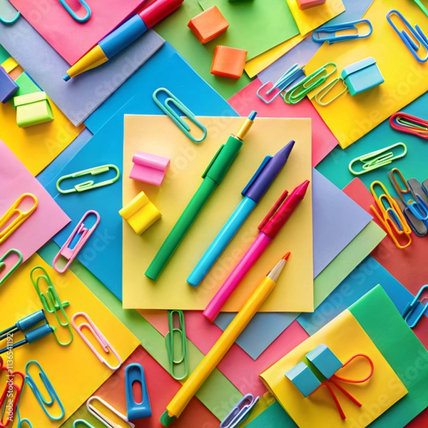 Obraz Bright and colorful sticky notes