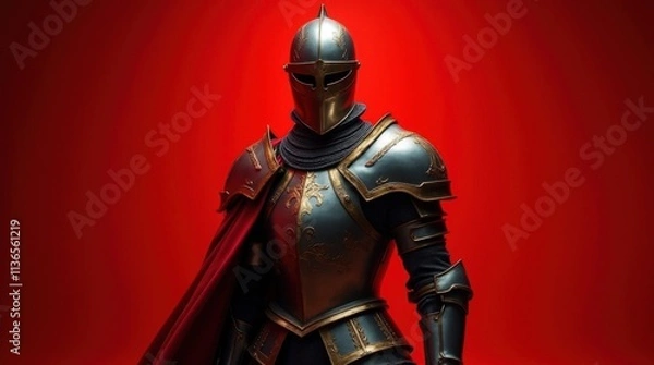 Obraz Heroic Knight Portrait