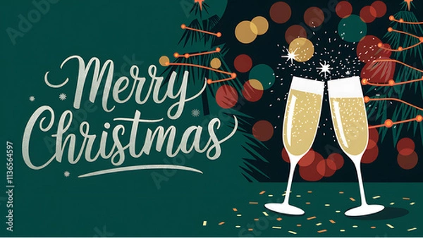 Obraz Merry Christmas Illustration