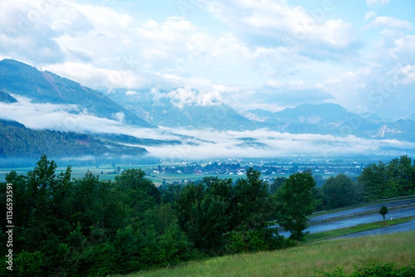 Obraz Julian Alps landscape after the rain in morning