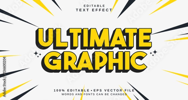 Fototapeta Editable text style effect - Ultimate Graphic text style theme.